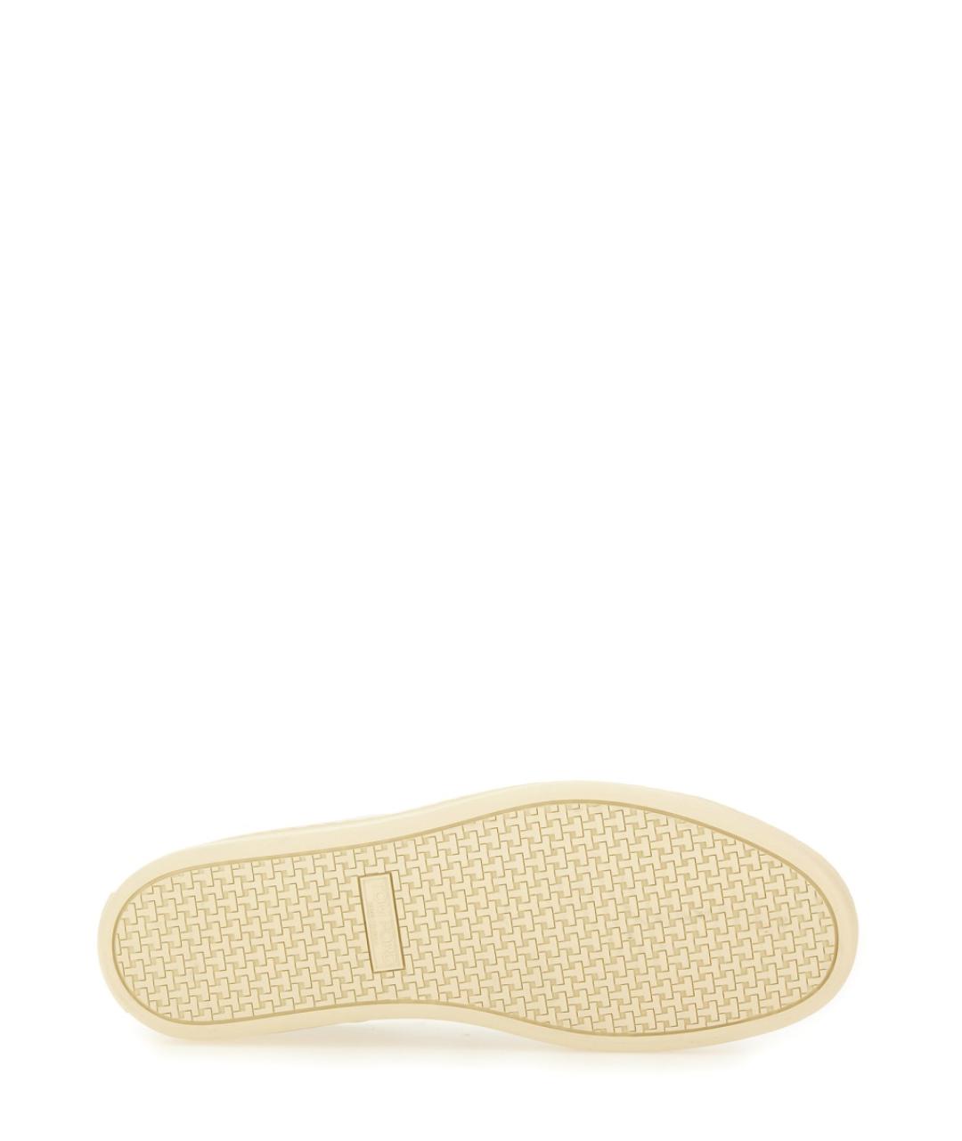 TOM FORD Бежевые кожаные низкие кроссовки / кеды, фото 5