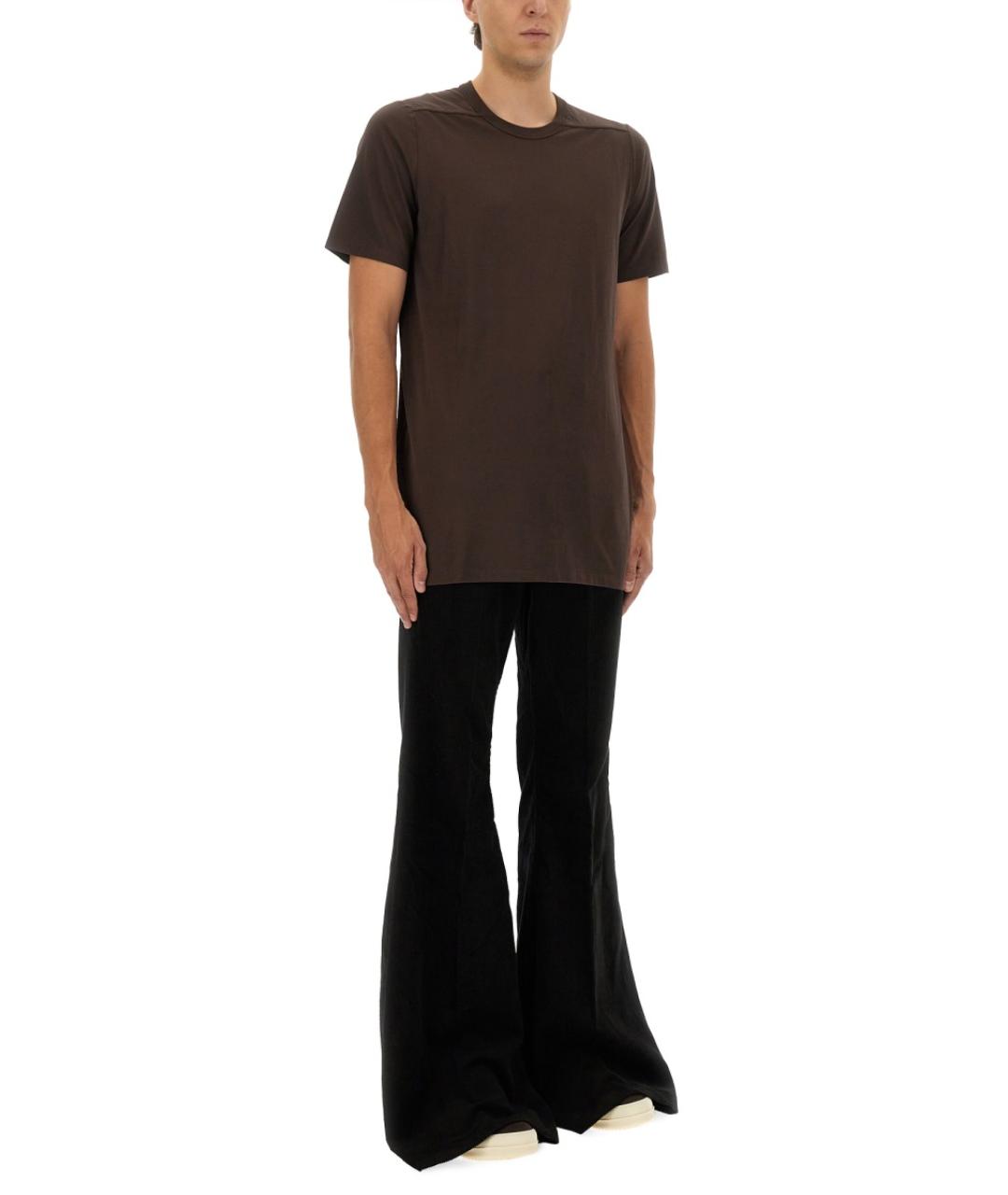 RICK OWENS Черные хлопко-леновые прямые джинсы, фото 3