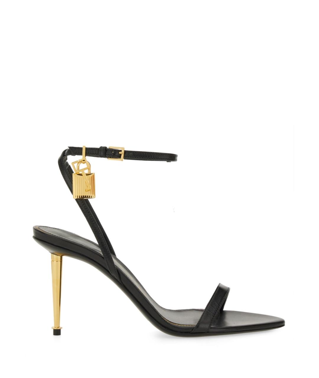 TOM FORD Черные кожаные сандалии, фото 2