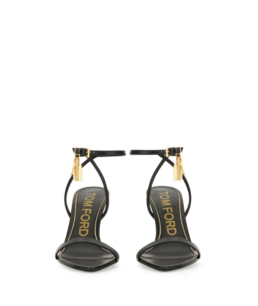 TOM FORD Черные кожаные сандалии, фото 5