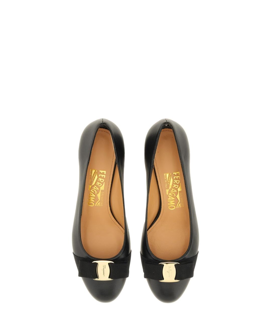 FERRAGAMO Черные кожаные туфли, фото 5