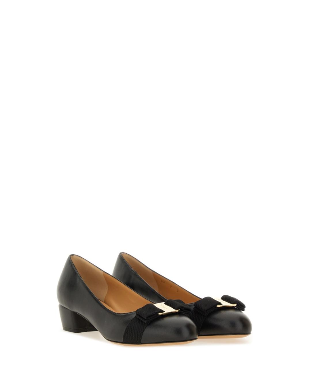 FERRAGAMO Черные кожаные туфли, фото 2