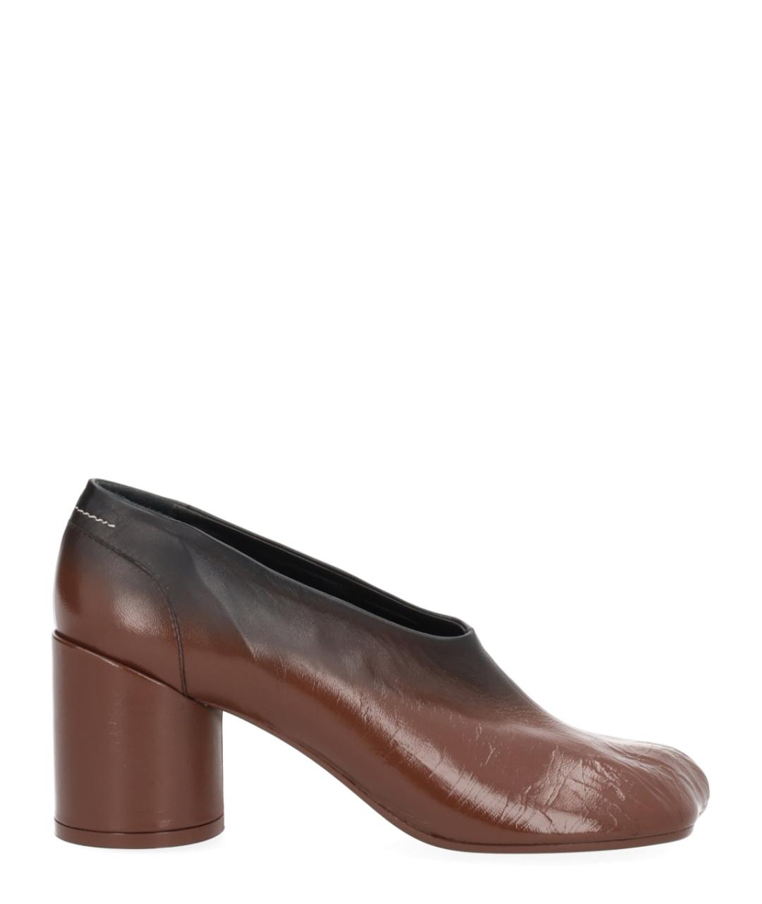 MM6 MAISON MARGIELA Коричневые кожаные туфли, фото 1