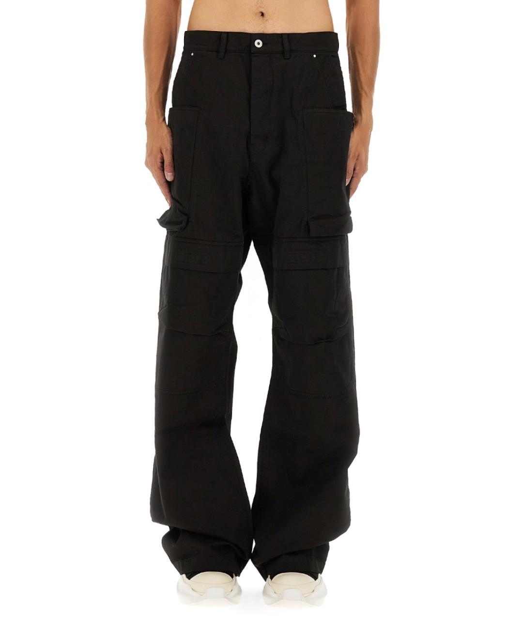 RICK OWENS DRKSHDW Черные хлопковые повседневные брюки, фото 2