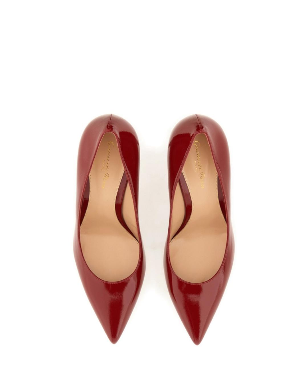 GIANVITO ROSSI Красные кожаные туфли, фото 5