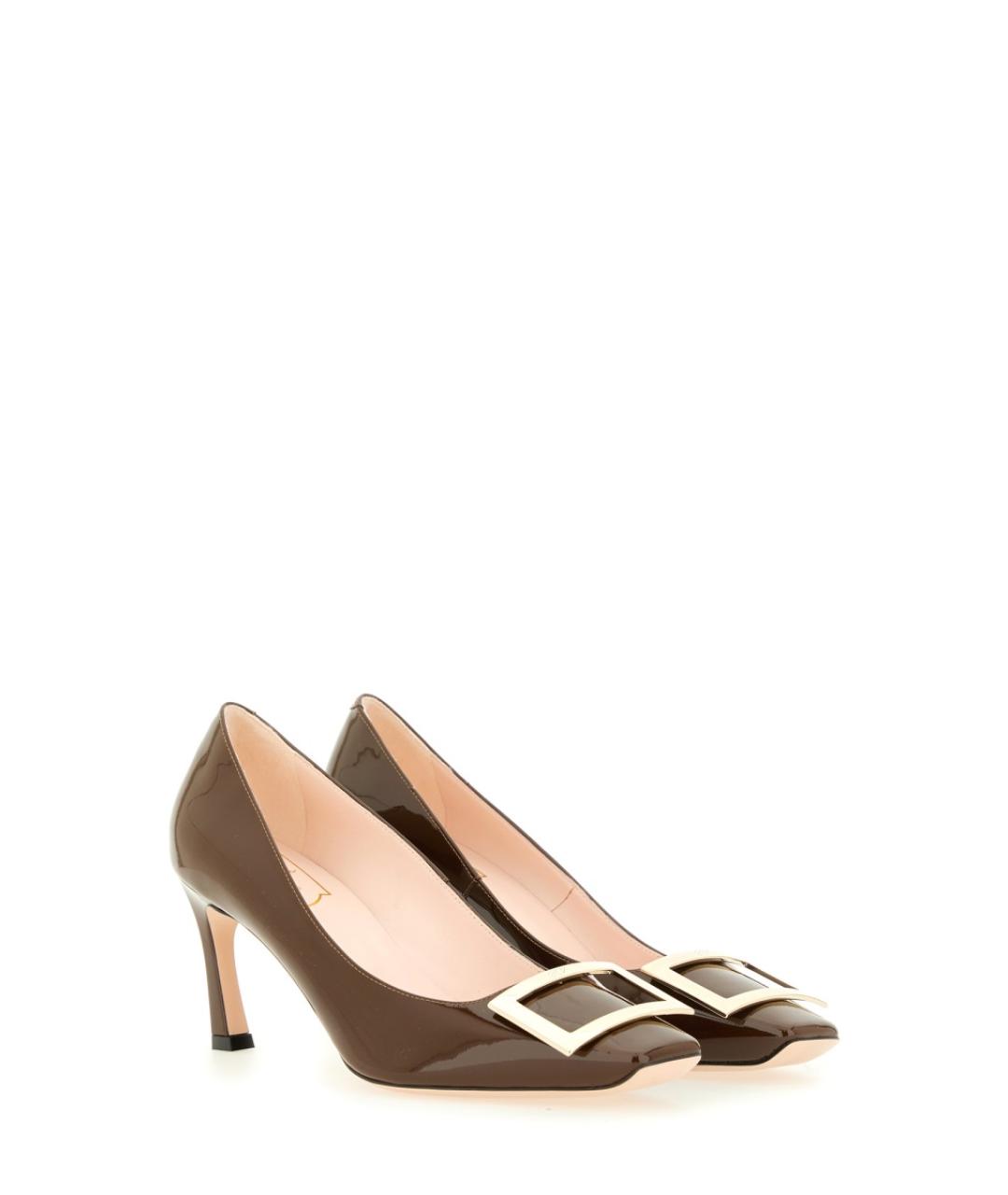 ROGER VIVIER Коричневые кожаные туфли, фото 2