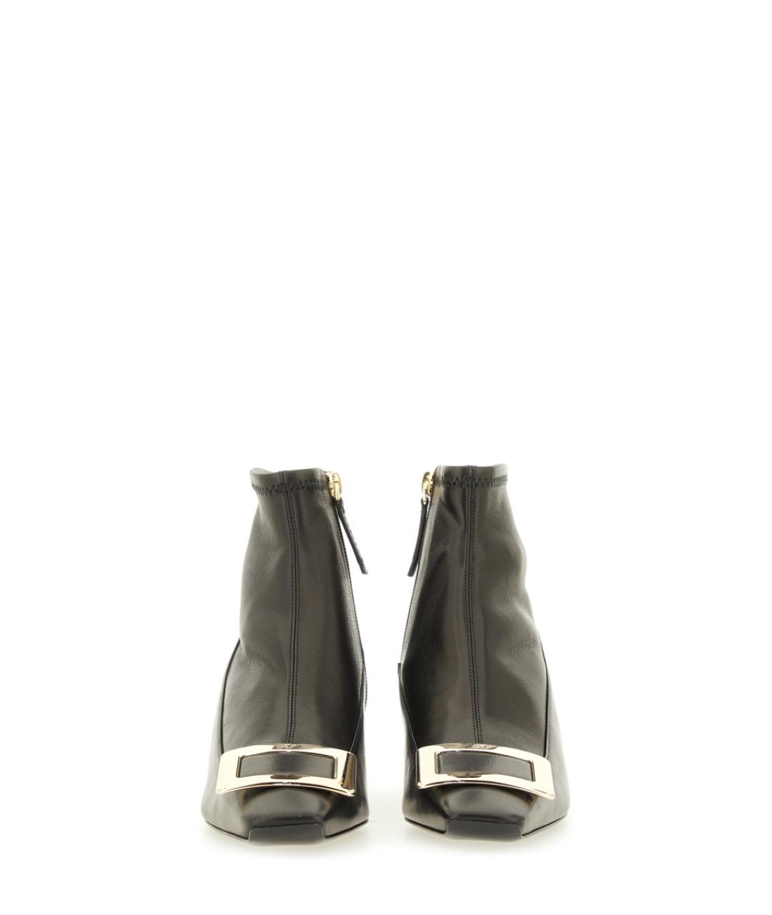 ROGER VIVIER Черные кожаные ботинки, фото 4