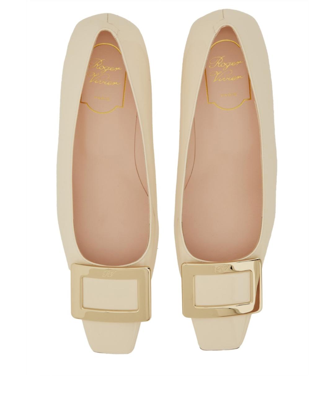 ROGER VIVIER Белые кожаные туфли, фото 6