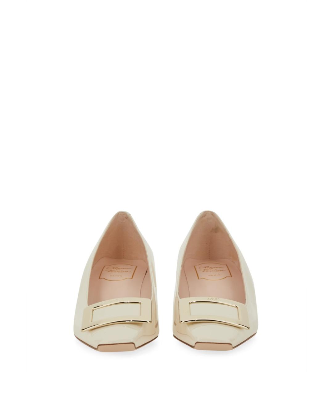 ROGER VIVIER Белые кожаные туфли, фото 5