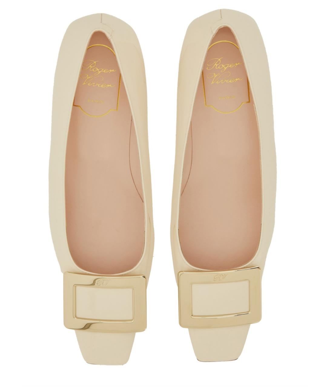 ROGER VIVIER Белые кожаные туфли, фото 4