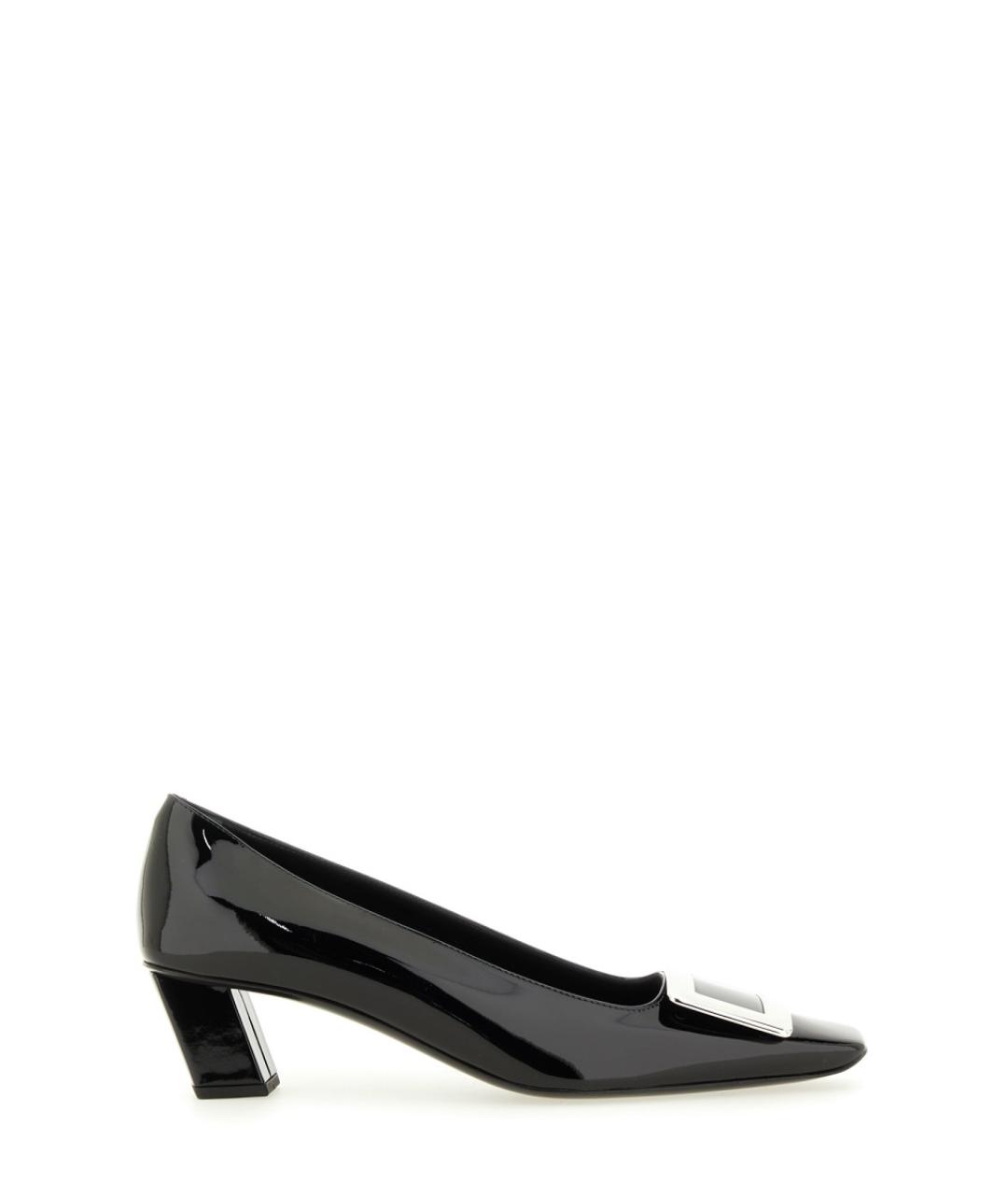 ROGER VIVIER Черные кожаные туфли, фото 1