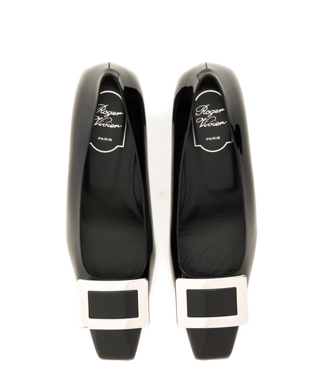 ROGER VIVIER Черные кожаные туфли, фото 5