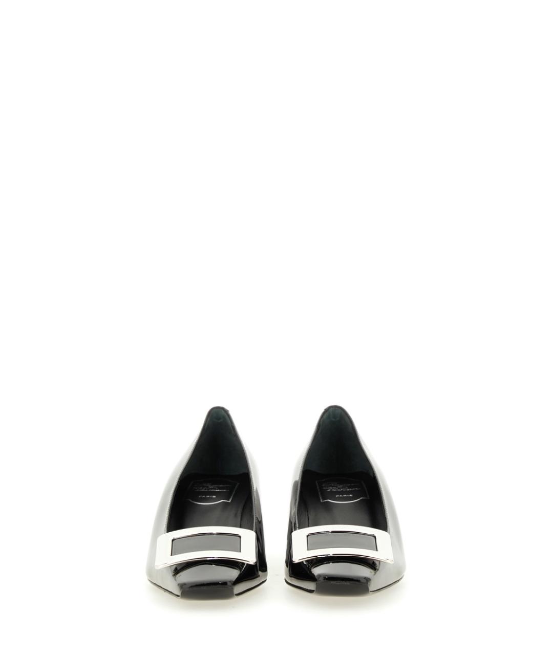 ROGER VIVIER Черные кожаные туфли, фото 4