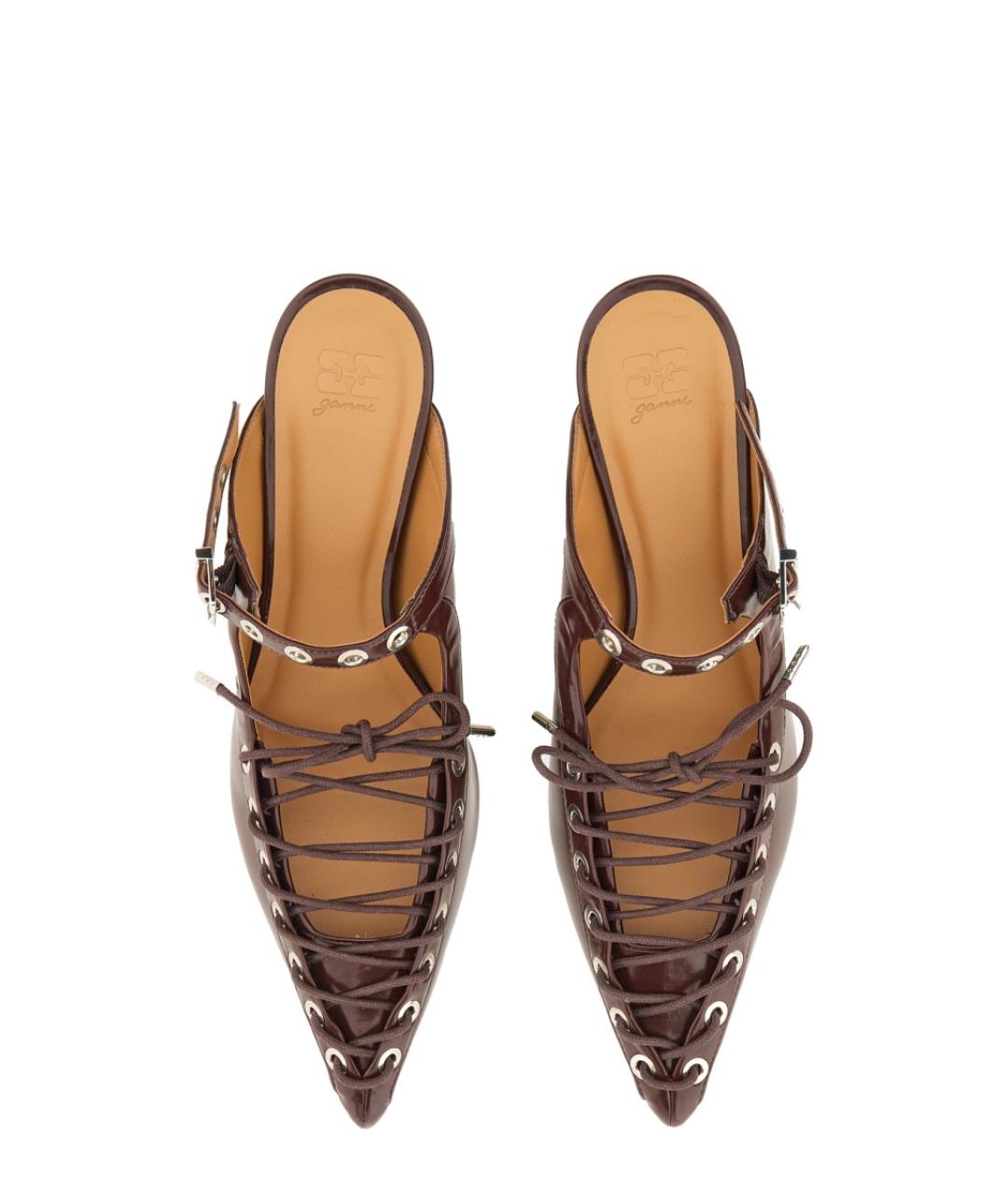 GANNI Бордовые туфли, фото 5