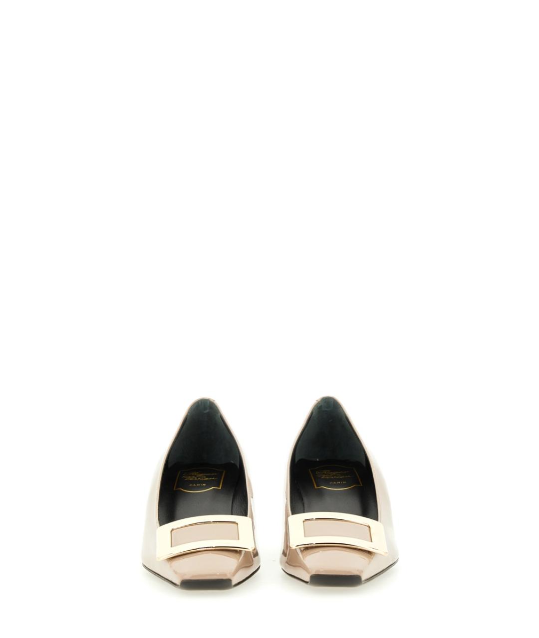 ROGER VIVIER Бежевые кожаные туфли, фото 4