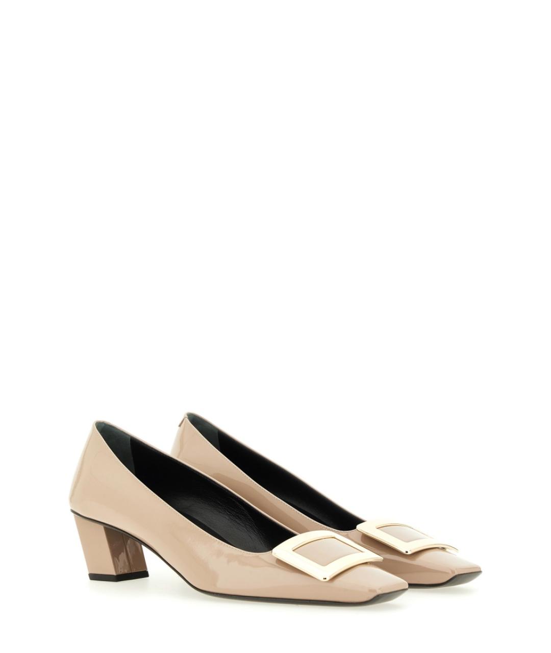 ROGER VIVIER Бежевые кожаные туфли, фото 2