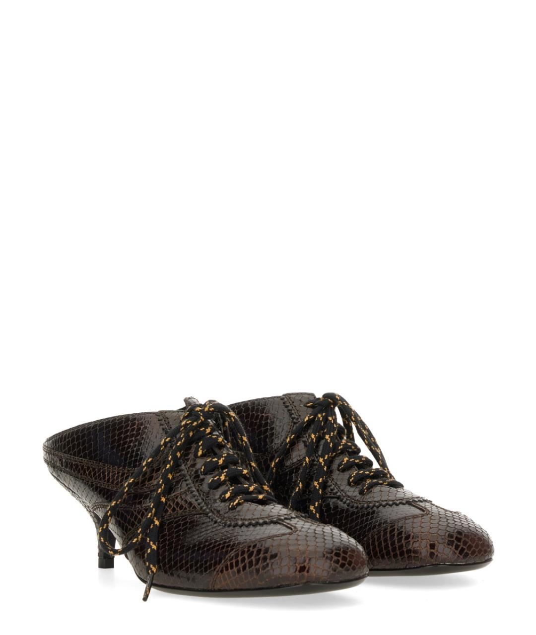 DRIES VAN NOTEN Коричневые кожаные туфли, фото 2