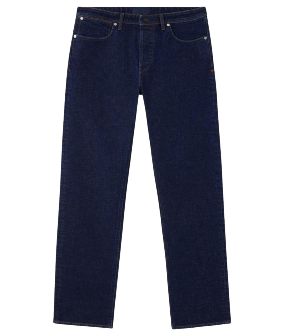 STONE ISLAND Синие хлопковые прямые джинсы, фото 1