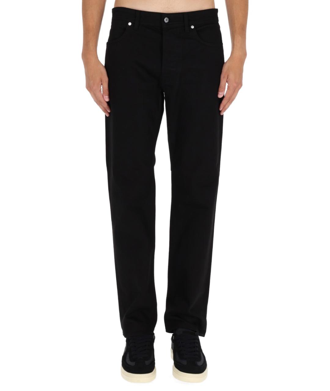 STONE ISLAND Черные хлопковые повседневные брюки, фото 2
