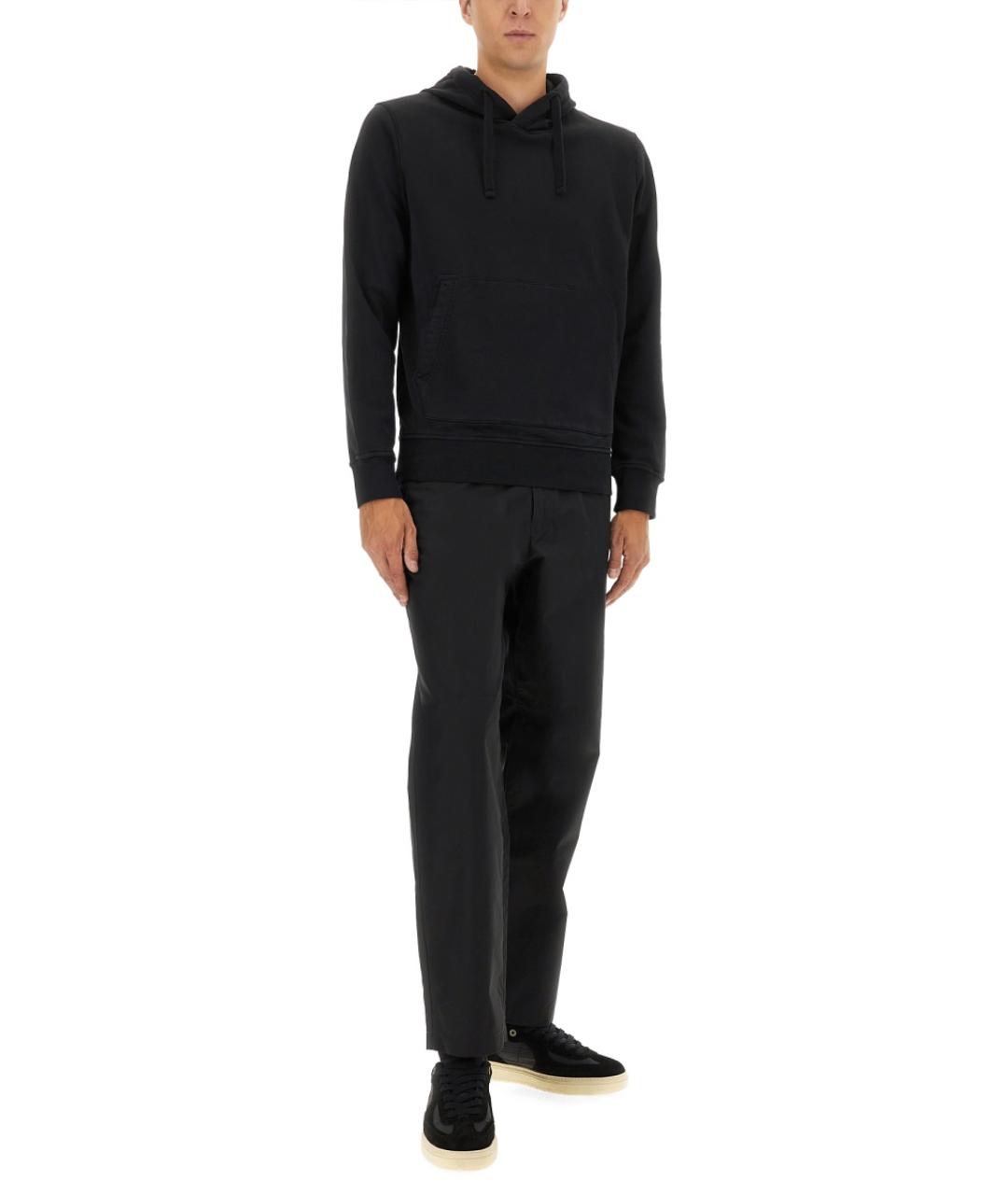 STONE ISLAND Черные хлопковые повседневные брюки, фото 3