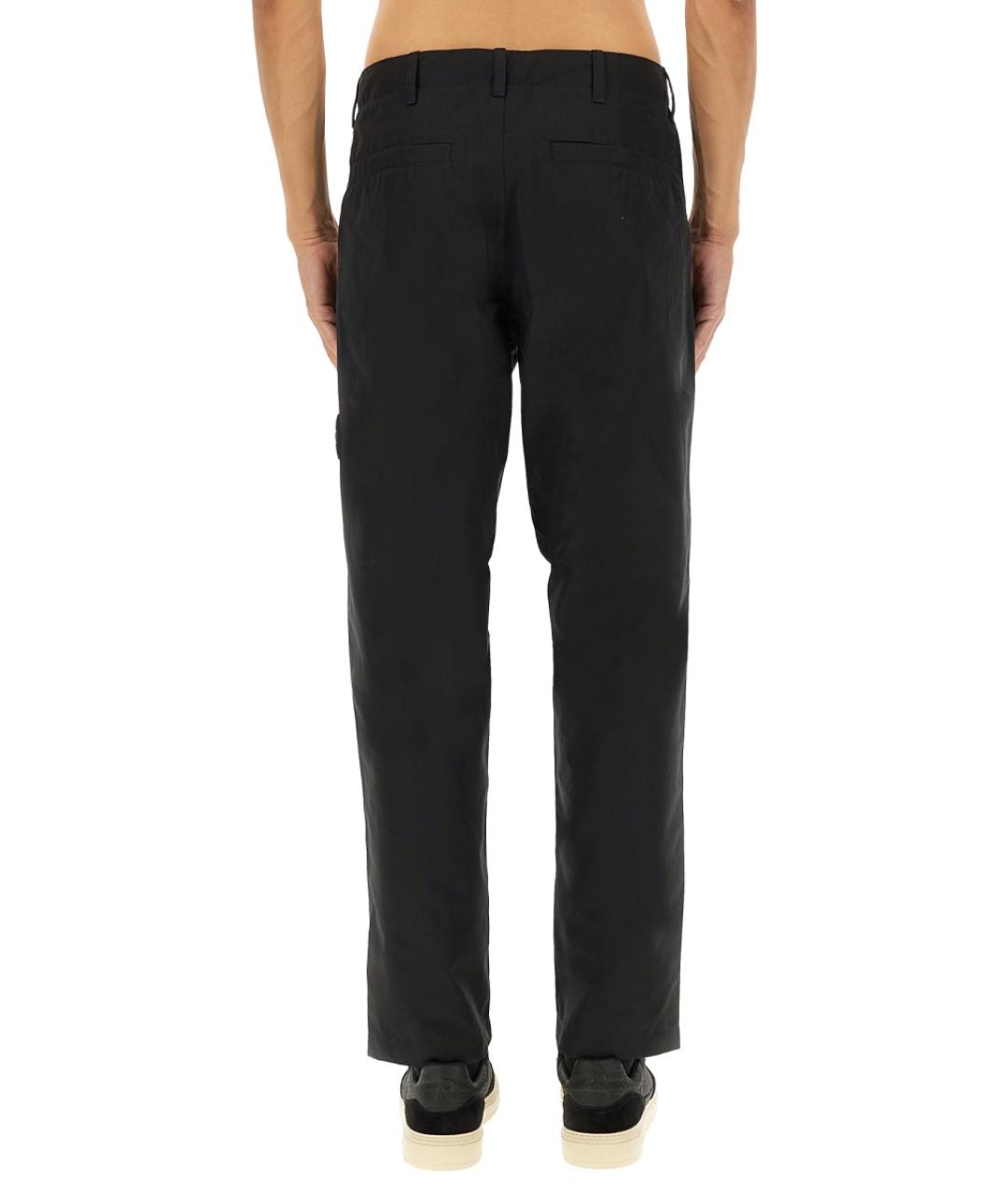 STONE ISLAND Черные хлопковые повседневные брюки, фото 5