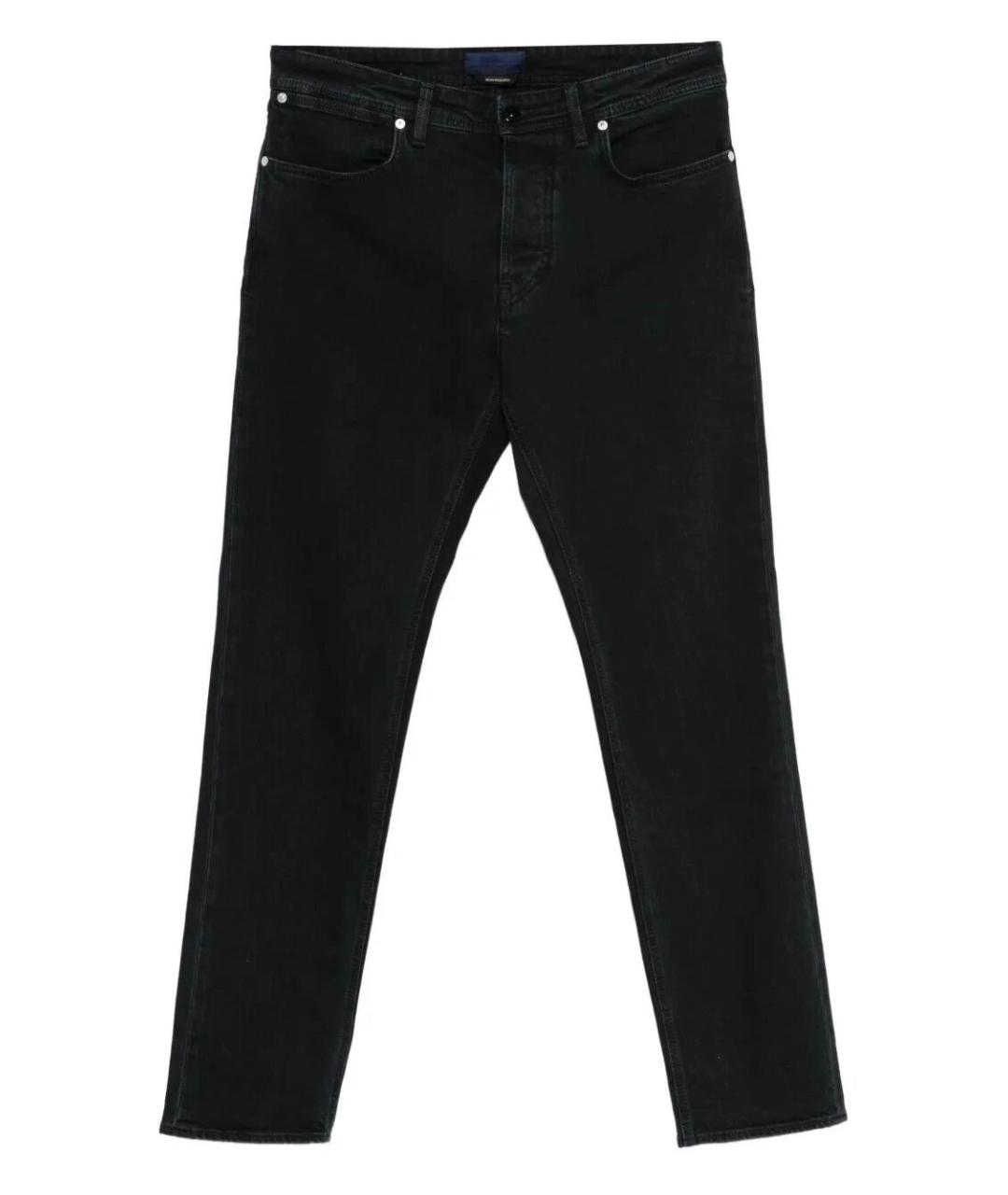 STONE ISLAND Черные хлопко-эластановые повседневные брюки, фото 1