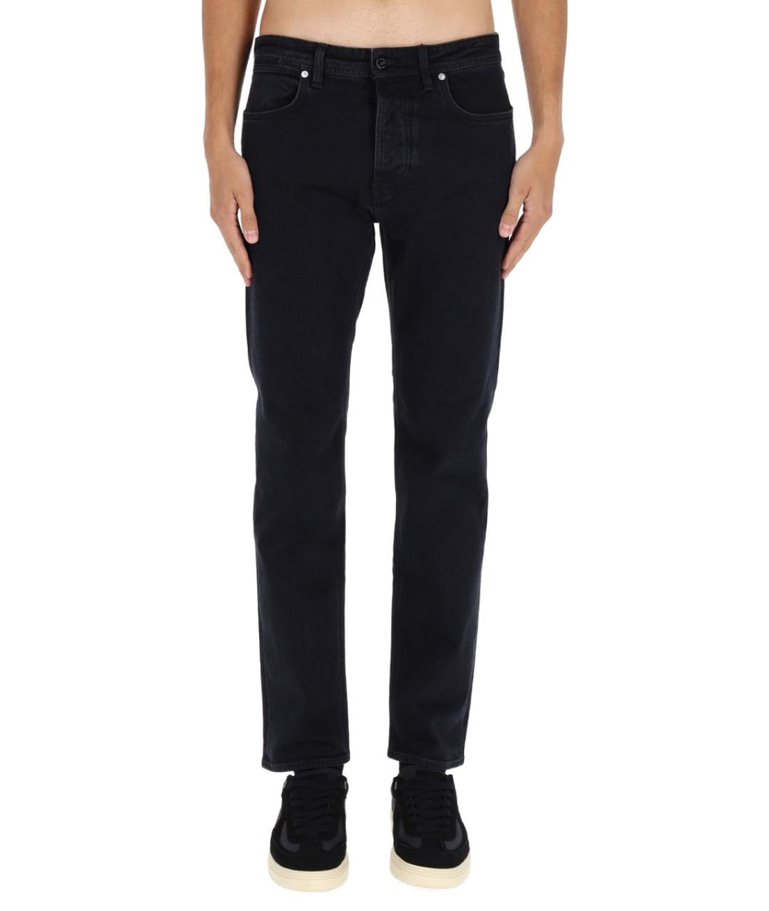 STONE ISLAND Черные хлопко-эластановые повседневные брюки, фото 2