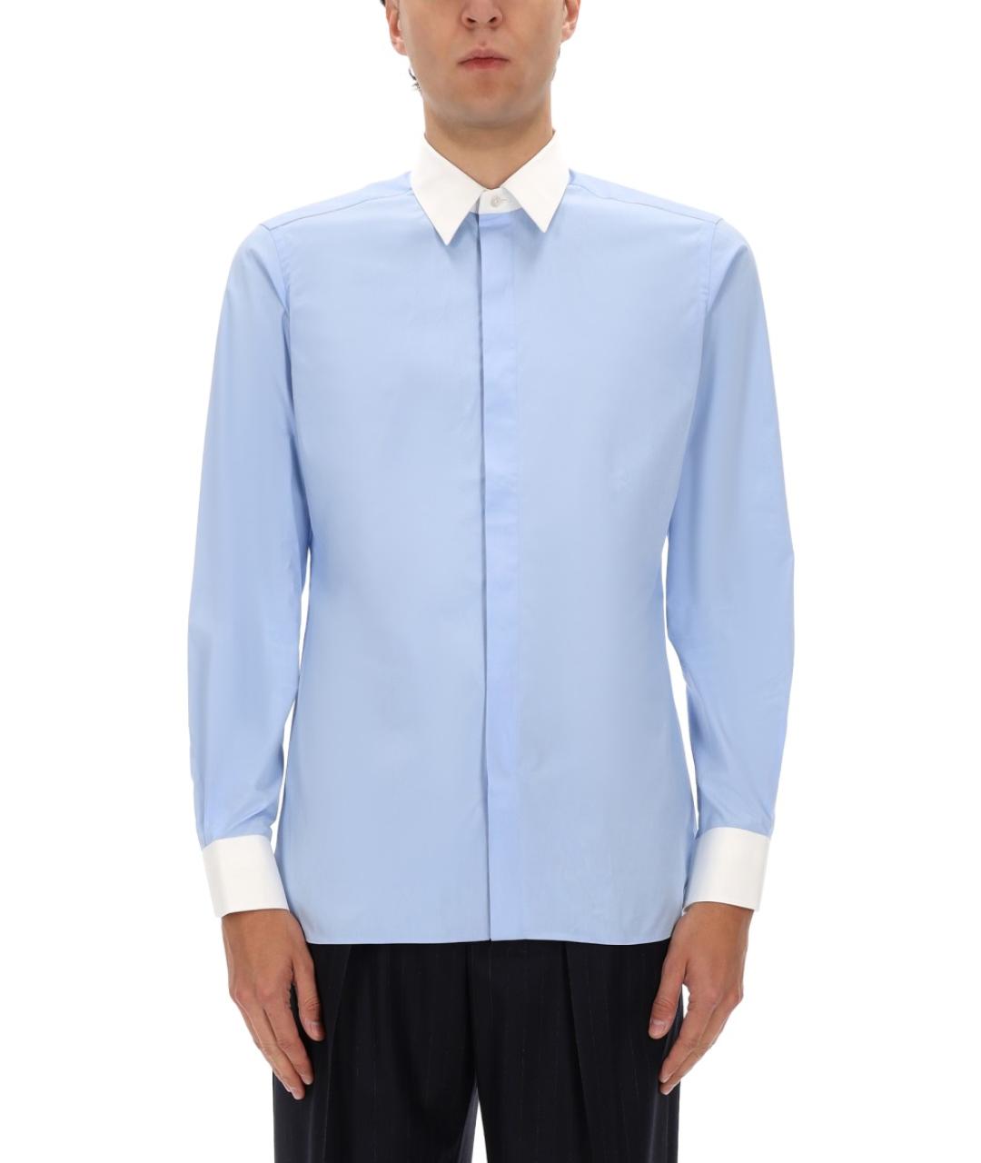 TOM FORD Синяя хлопковая кэжуал рубашка, фото 2