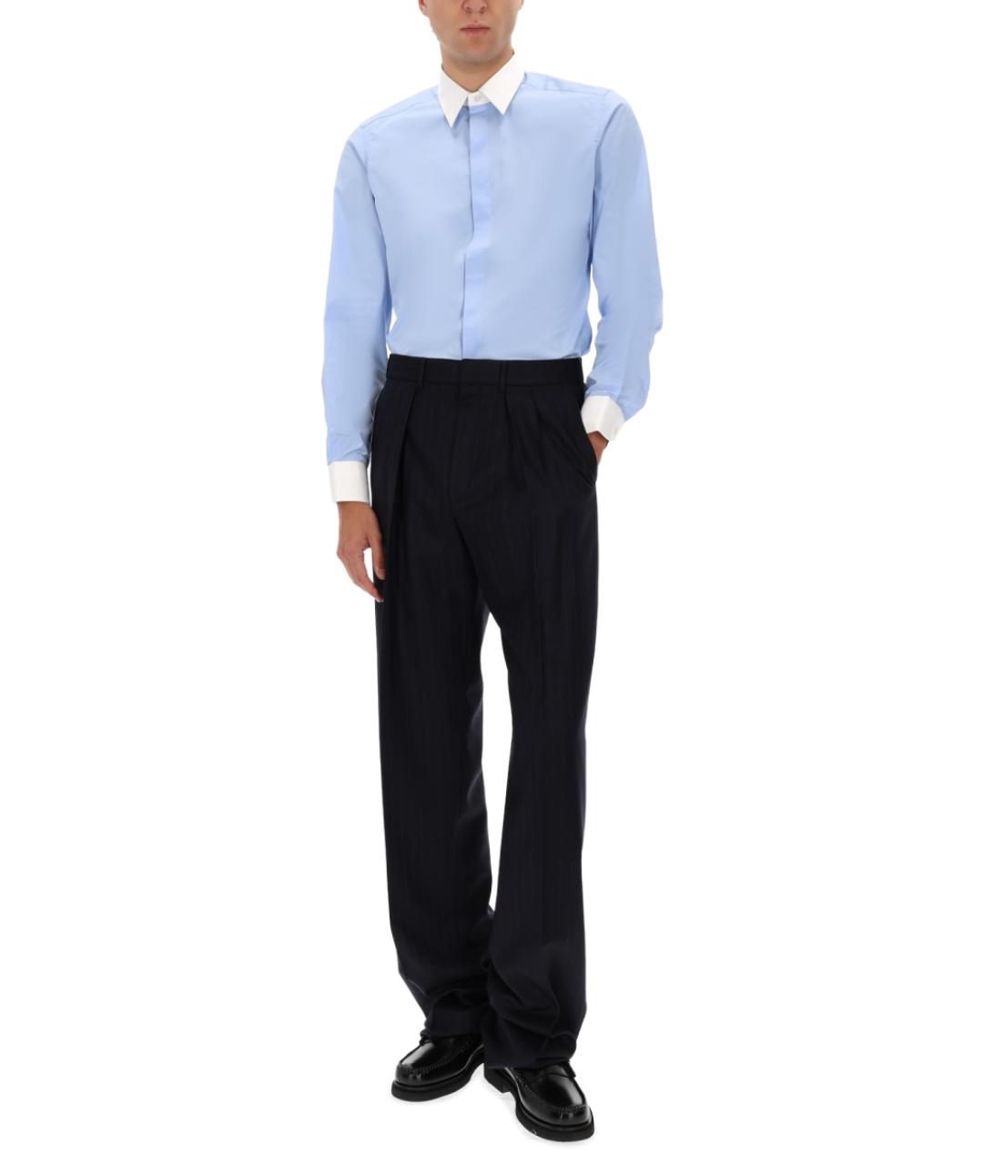 TOM FORD Синяя хлопковая кэжуал рубашка, фото 3