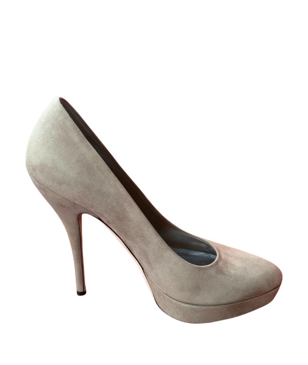 GUCCI Бежевые нубуковые туфли, фото 1