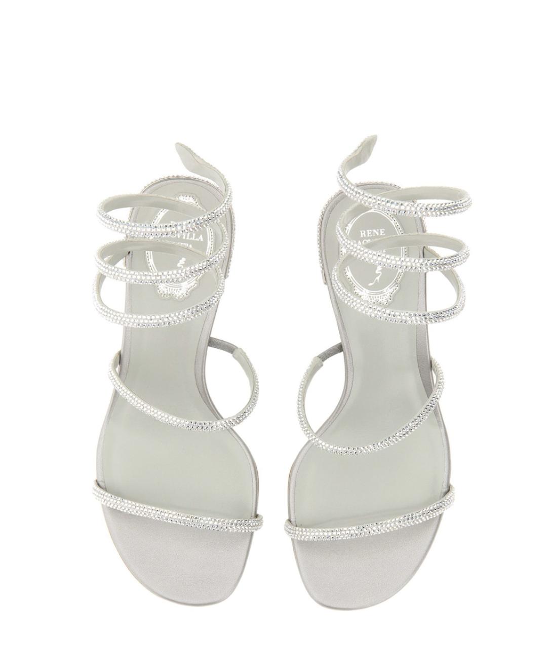 RENE CAOVILLA Серебряные босоножки, фото 5