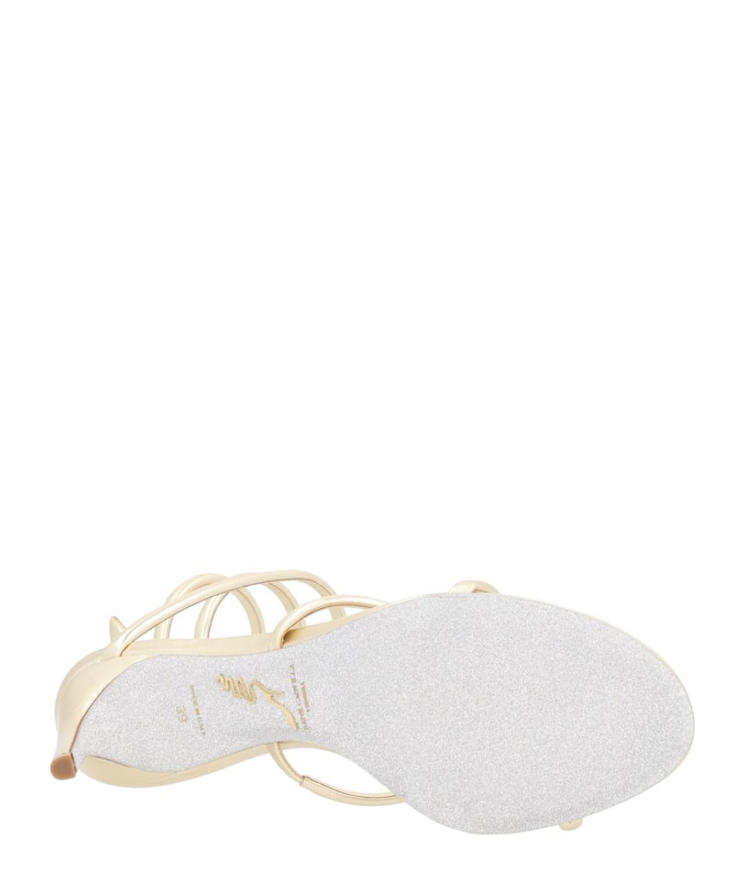 RENE CAOVILLA Золотые кожаные туфли, фото 6