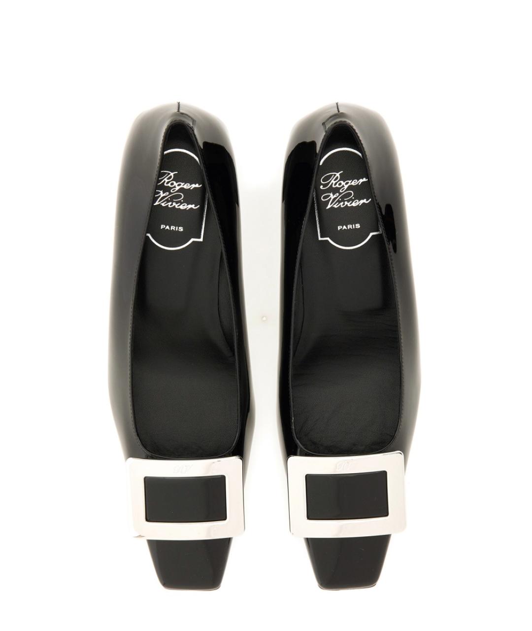 ROGER VIVIER Черные кожаные туфли, фото 5