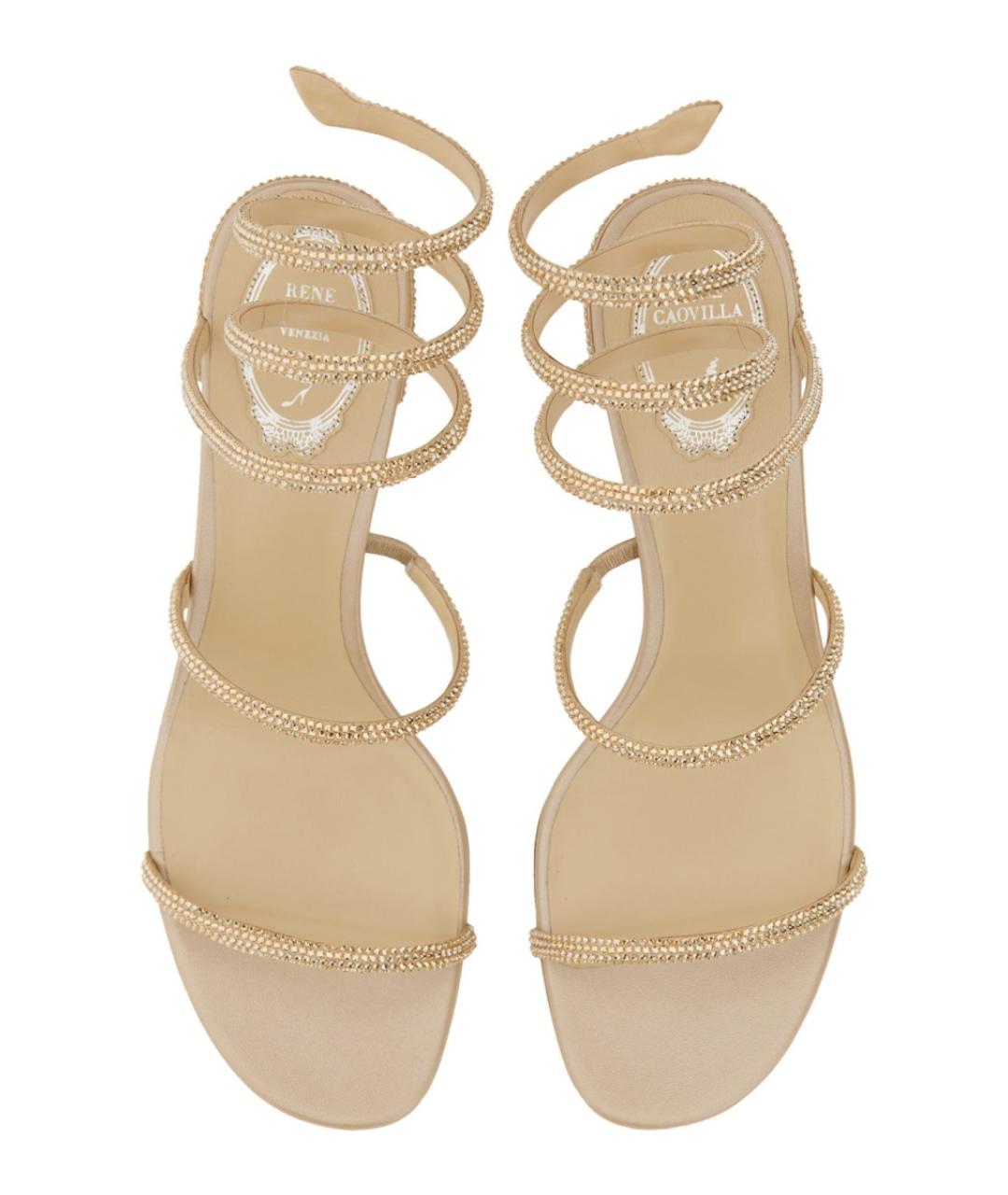 RENE CAOVILLA Бежевые кожаные туфли, фото 5