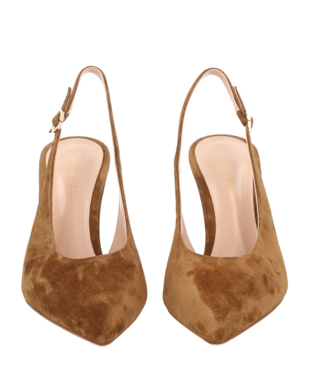 GIANVITO ROSSI Коричневые замшевые туфли, фото 3