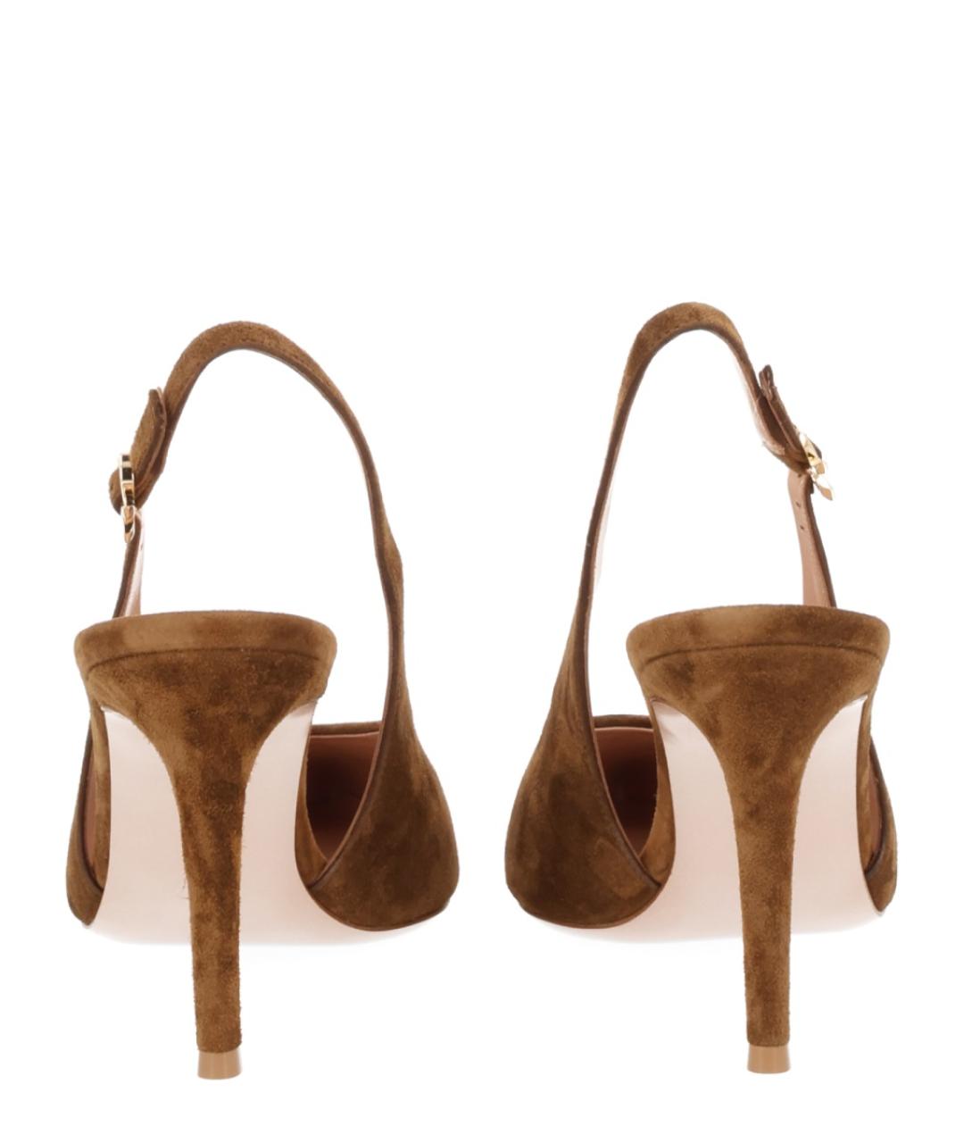 GIANVITO ROSSI Коричневые замшевые туфли, фото 4