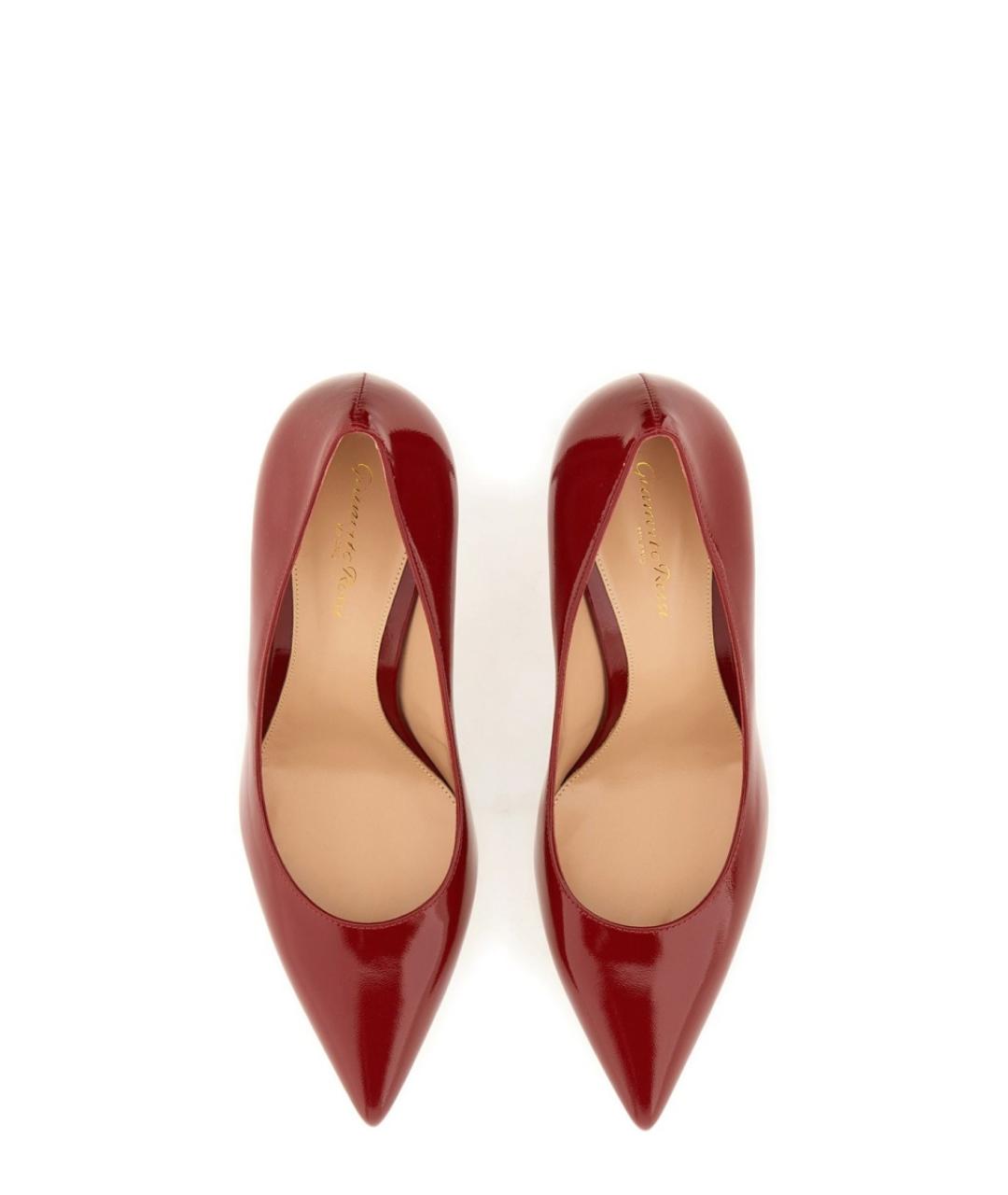 GIANVITO ROSSI Красные кожаные туфли, фото 5