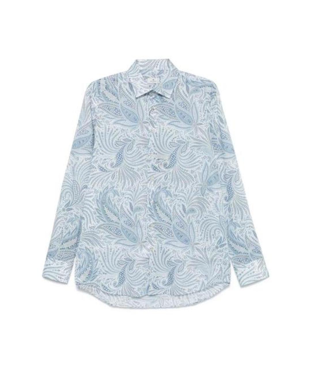 ETRO Голубая хлопковая кэжуал рубашка, фото 1