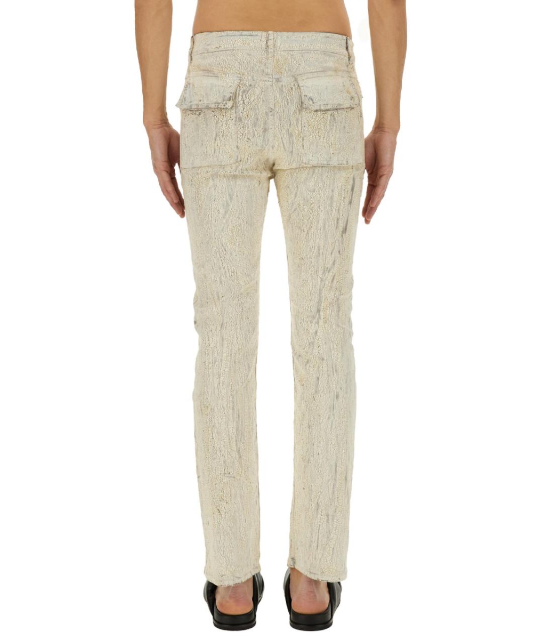 RICK OWENS Белые хлопковые повседневные брюки, фото 4