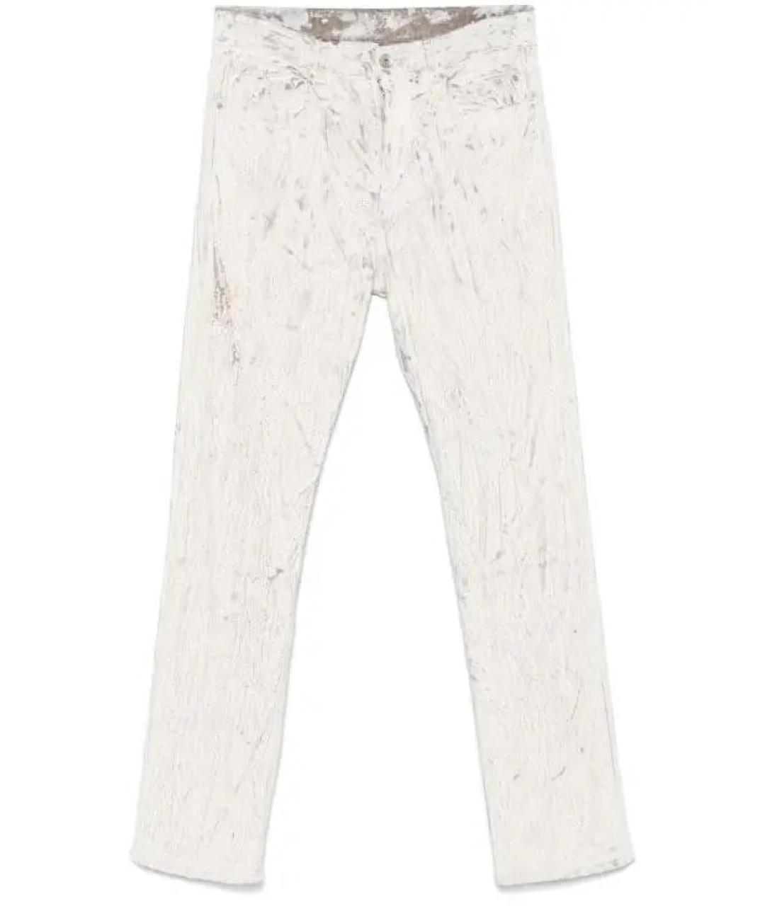 RICK OWENS Белые хлопковые повседневные брюки, фото 1