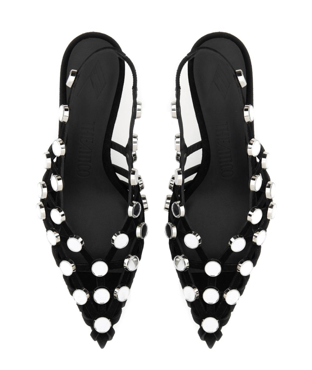 THE ATTICO Черные кожаные туфли, фото 5