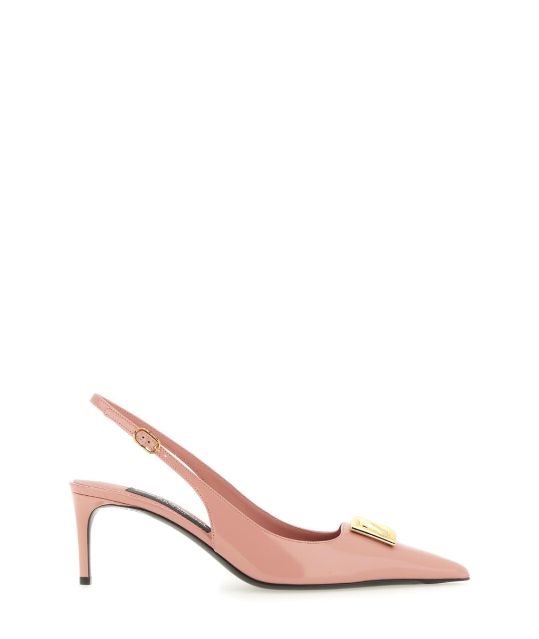 DOLCE&GABBANA Розовые кожаные туфли, фото 1