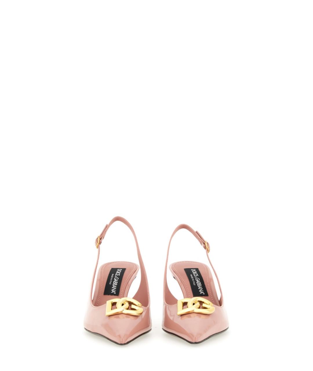 DOLCE&GABBANA Розовые кожаные туфли, фото 3