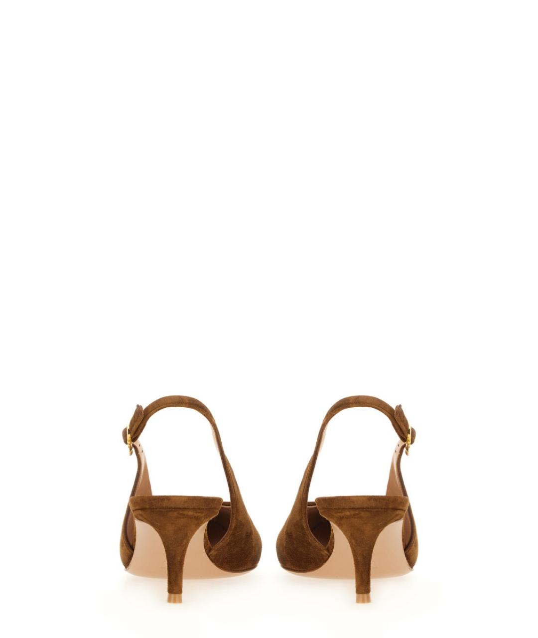 GIANVITO ROSSI Коричневые кожаные туфли, фото 4