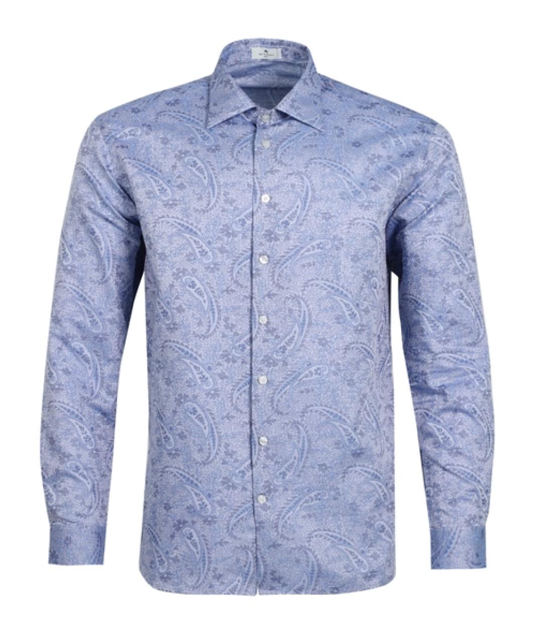 ETRO Голубая хлопковая кэжуал рубашка, фото 1