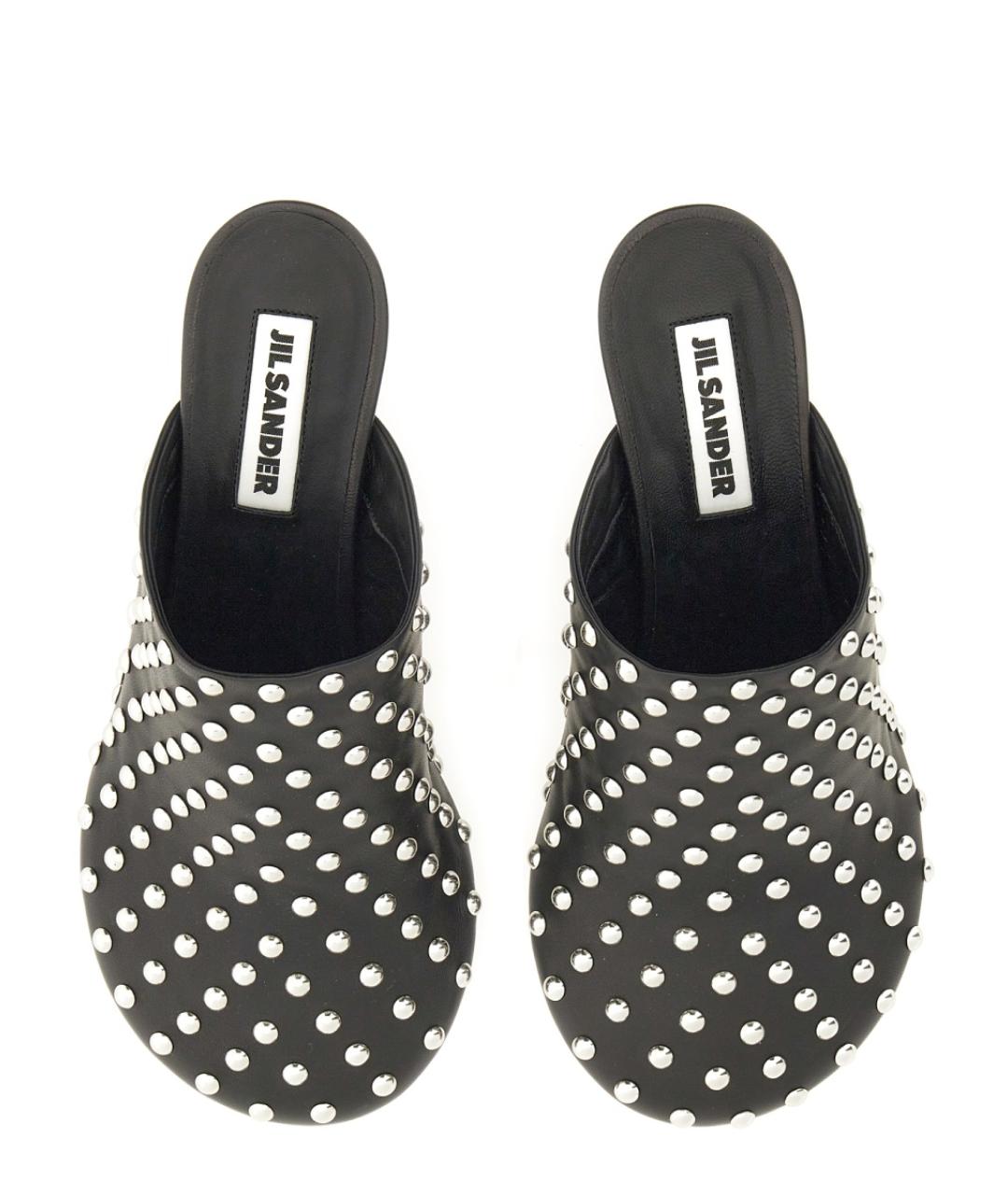 JIL SANDER Черные кожаные туфли, фото 6