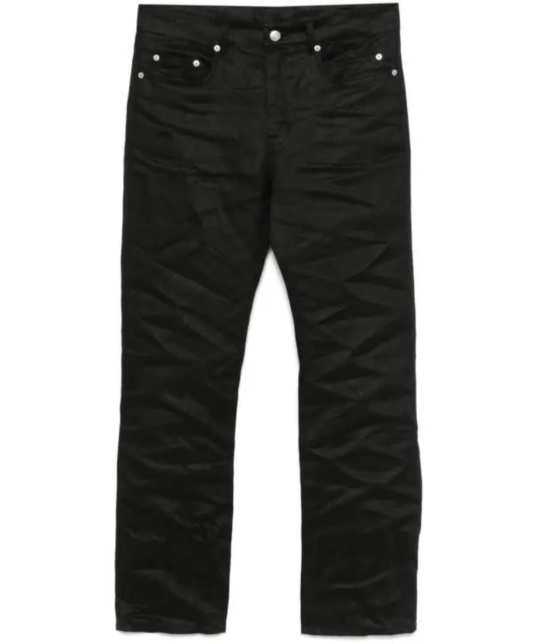 RICK OWENS Черные льняные повседневные брюки, фото 1