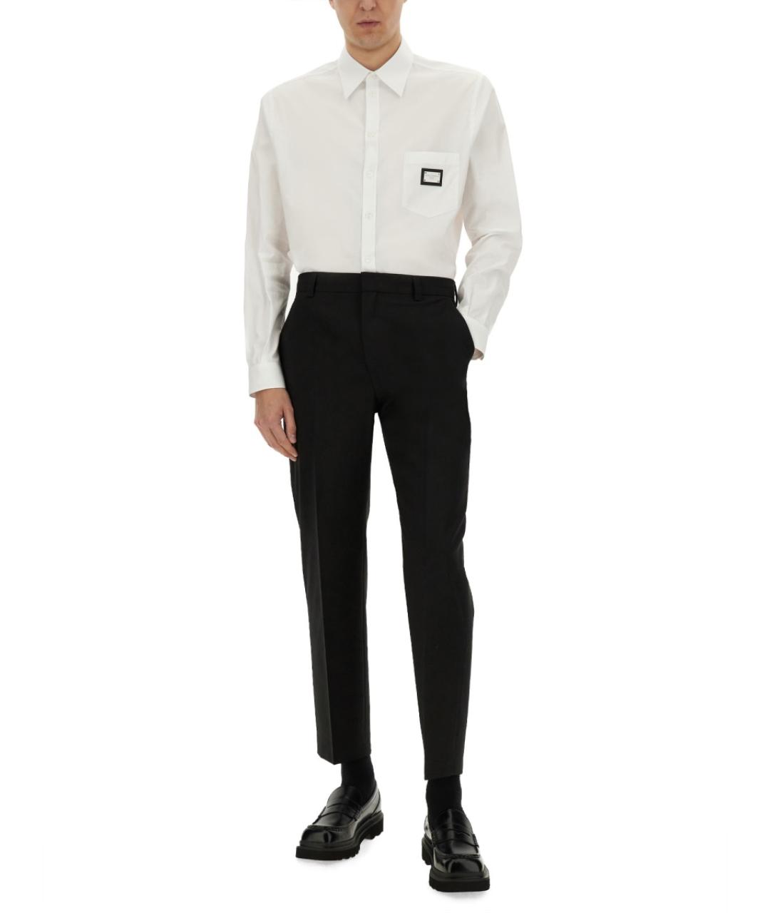 DOLCE&GABBANA Белая хлопковая кэжуал рубашка, фото 3