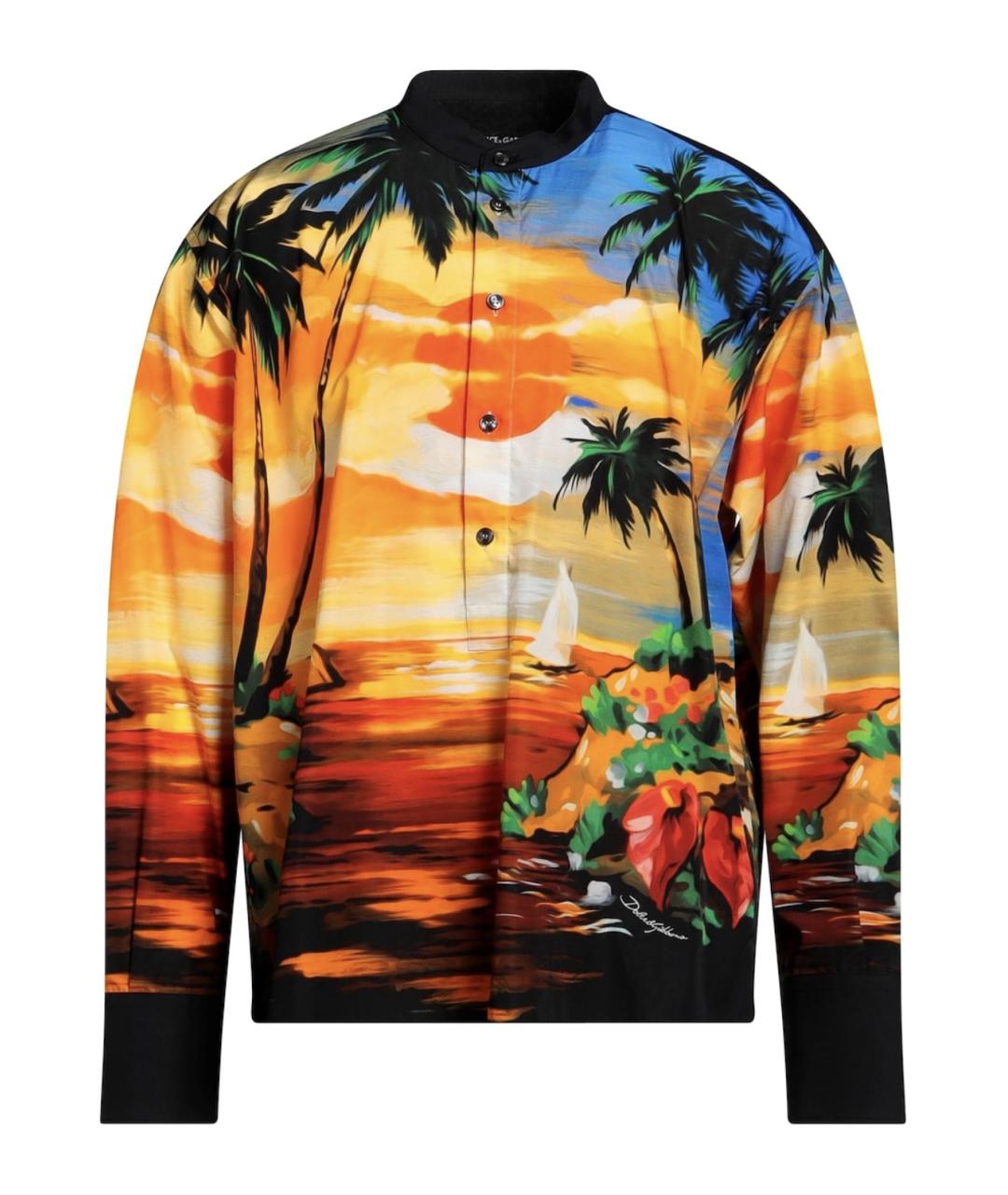 DOLCE&GABBANA Мульти хлопковая кэжуал рубашка, фото 1