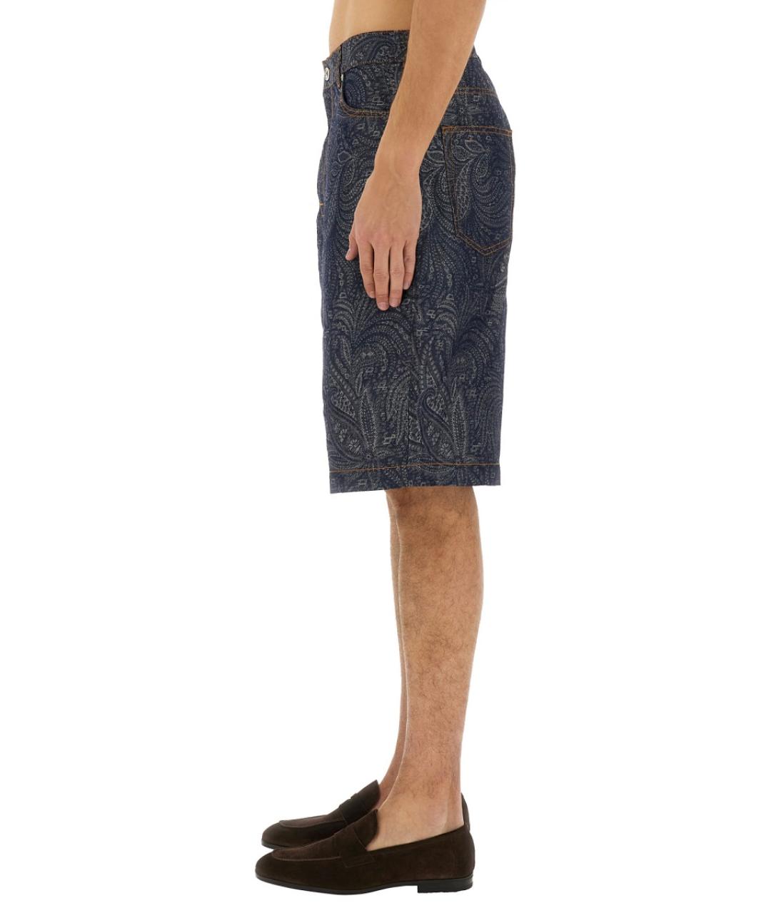ETRO Синие хлопковые шорты, фото 5
